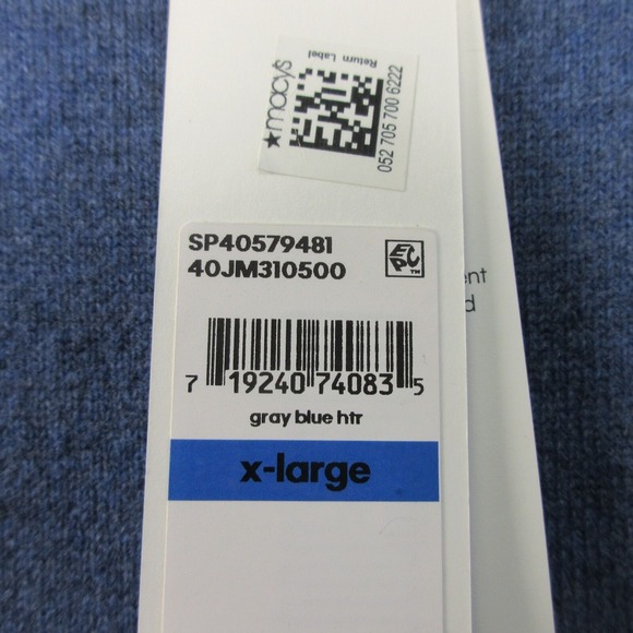 Calvin Klein CK Men Wool Blend Sweater XL Blue Knit Crewneck Pullover Casual 416 - Picture 8 of 11